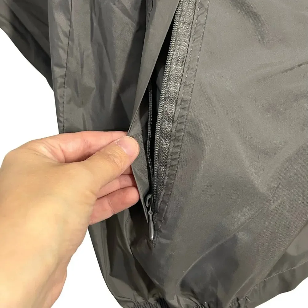 Adidas grey windbreaker large breathable lightweight outdoor
